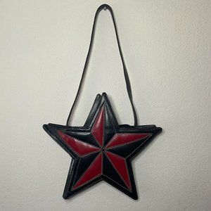 vintage 90s goth junk food apparel red and black vampire star mini purse